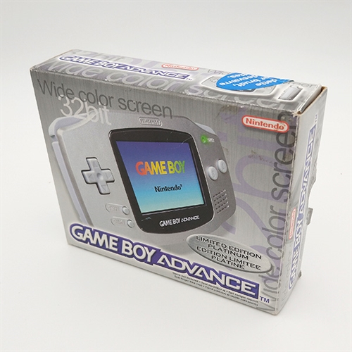 Gameboy Advance Konsol - Platinum - I æske - SNR AC16967564(B Grade) (Genbrug)